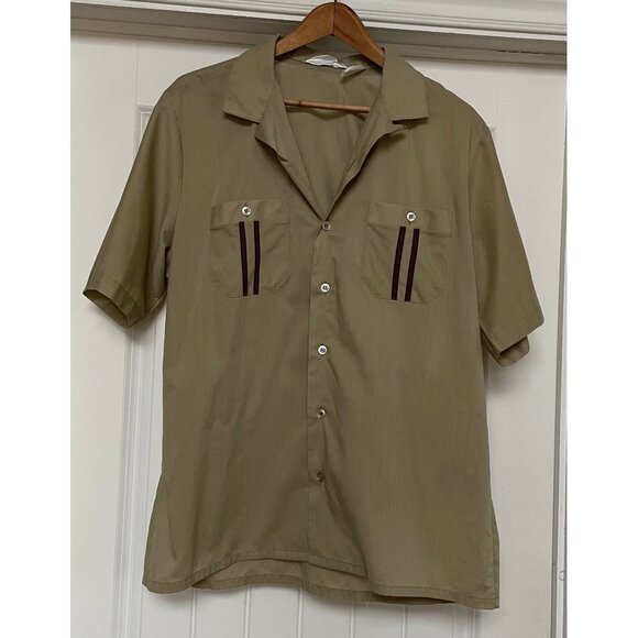 1970s Mens Shirt, Size L. Sears 'The Mens Store', Short Sleeve Shirt - Picture 1 of 6
